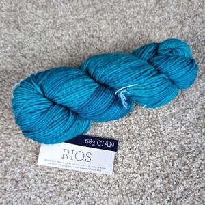 Malabrigo‎ Rios Worsted Yarn 683 Cian Blue 100g 210yd Superwash Merino Wool